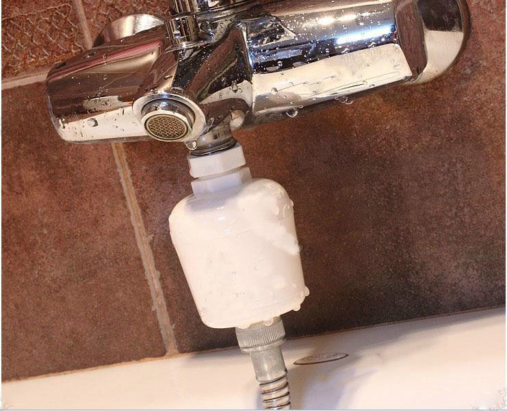 Shower Head In-line Filter Cartridge Water Softener Purifier Chlorine Remover