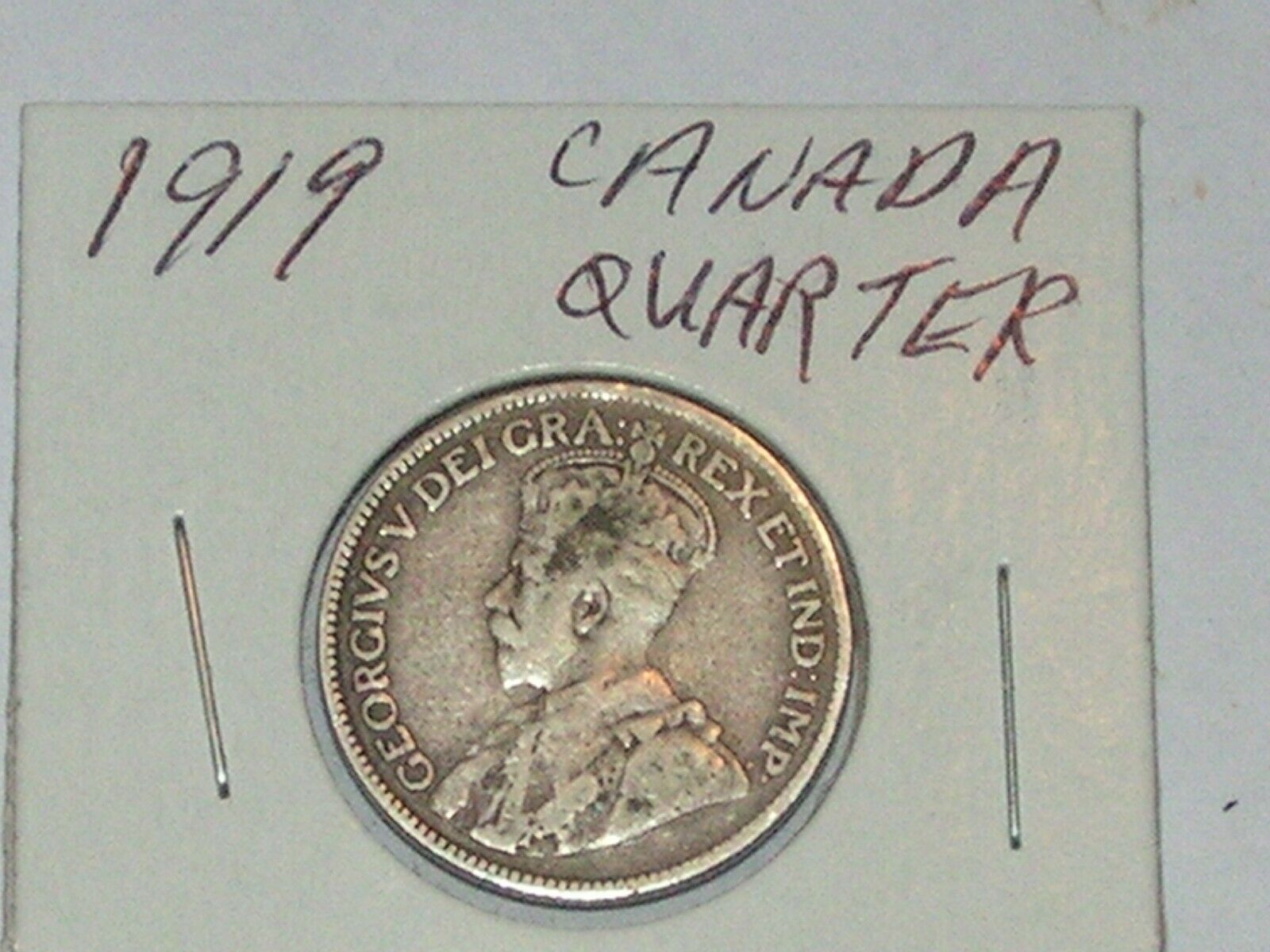 1919 Canada Silver Quarter
