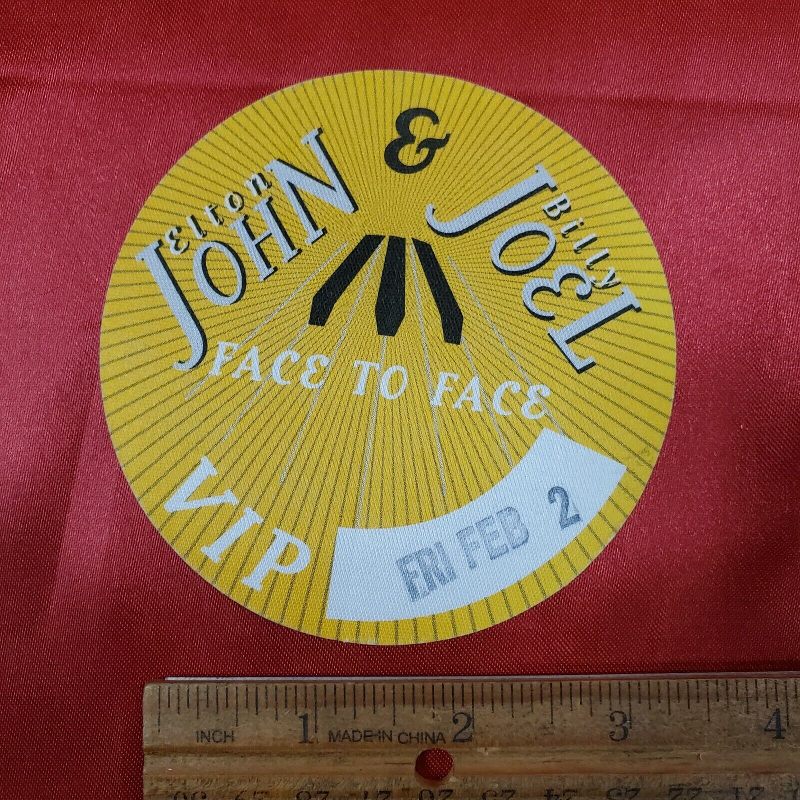 Elton John & Billy Joel Face To Face Tour Vip  Backstage Sticker Pass