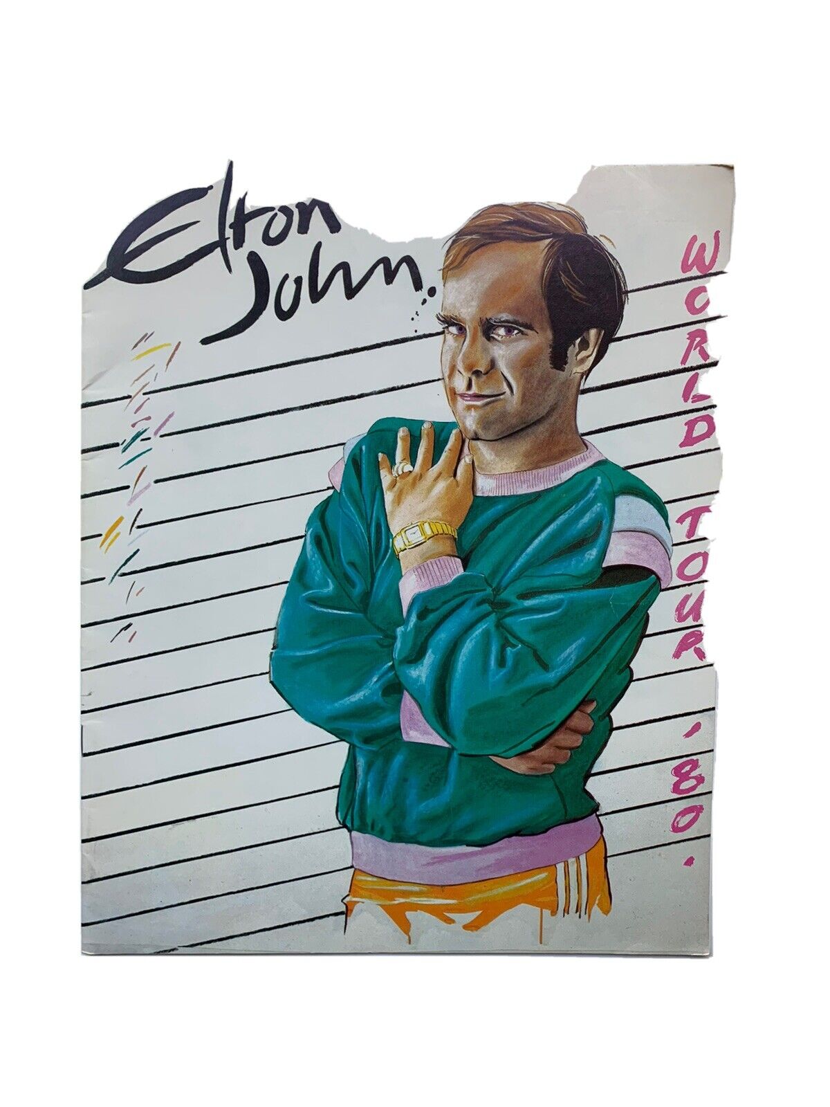 Elton John Tour Program Book 1980 Bernie Taupin Rocketman Vintage