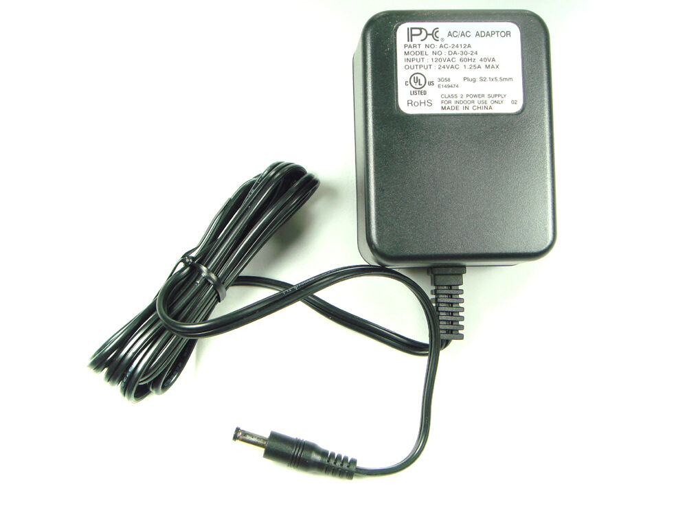 Phc 24v Ac Adapter, Ac-to-ac Power Supply, Wall Plug, 1.2 Amp, 24vac Transformer