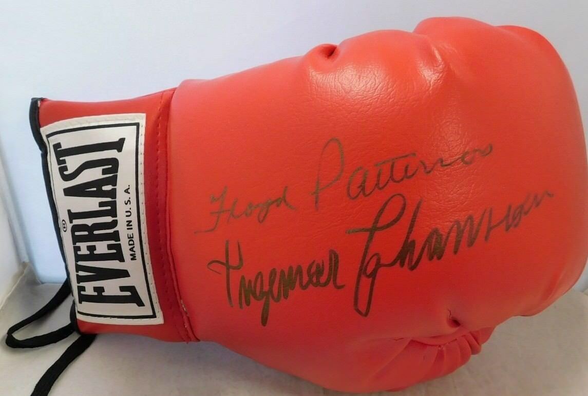 Ingemar Johansson & Floyd Patterson Signed Red Boxing Glove Jsa Authenticated