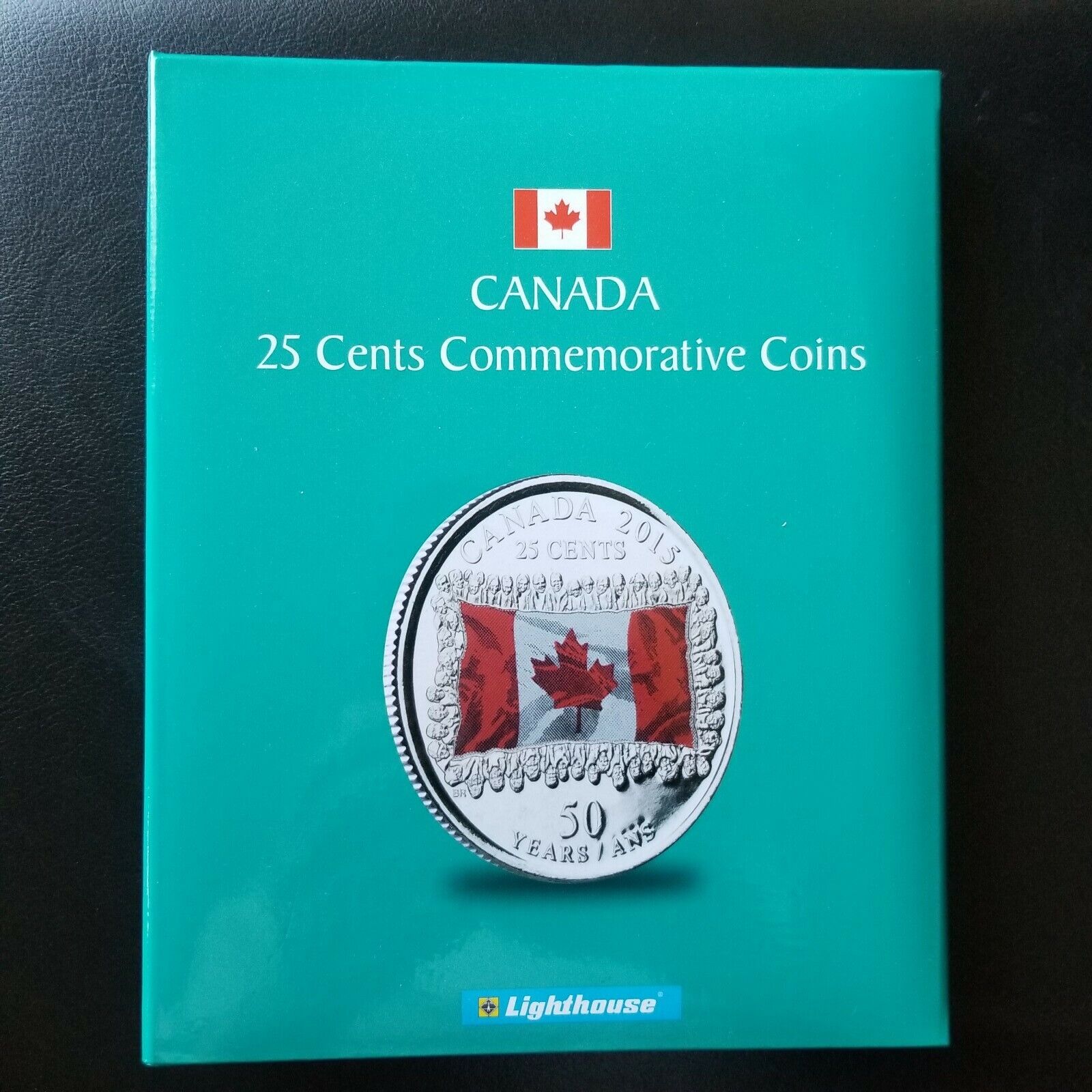 1967-2017 25 Cent Commemorative Canadian Quarter Set With Lighthouse Coin Book