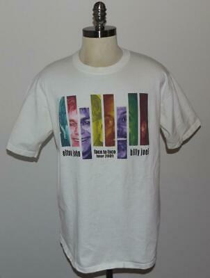 Men's 2001 Elton John Billy Joel Concert Face To Face Tour T Shirt L/xl 2 Sided