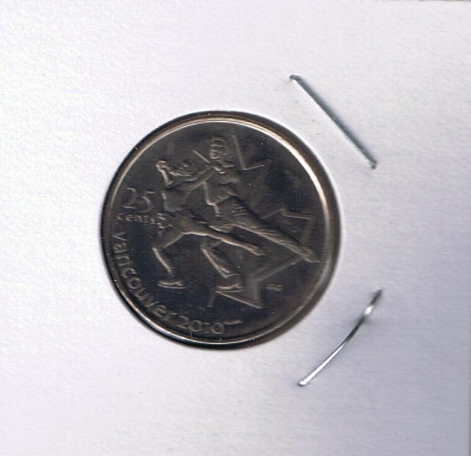 Ice Dancing Skating 2010 Canada Winter Olympics Quarter Coin.25¢ Canadian E