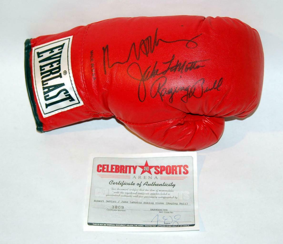 Robert De Niro & Jake Lamotta Raging Bull Authentic Autographed Boxing Glove Coa