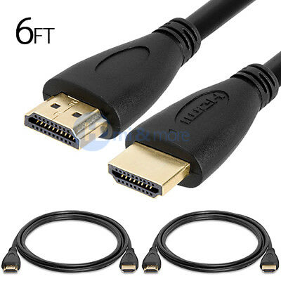 2 Pack Ultra Hdmi Cable 2.0 Hdtv Uhd Ethernet 4k X 2k 3d Audio Return 6ft